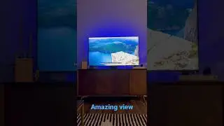QLED Samsung TV with Background LED lights