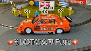 DTM Slotcar ohne Magnet auf einem Scaleauto Pro Track System