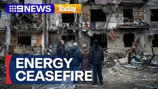 Russia agrees to energy ceasefire as more peace talks scheduled | 9 News Australia