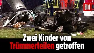 Auto kracht gegen Baum: 9 Verletzte bei Unfall im Emsland