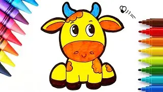 Como Desenhar Uma Vaquinha 🐮 | Desenhe Animais | Desenho fácil | Chiki Art Brasil