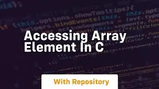 accessing array element in c