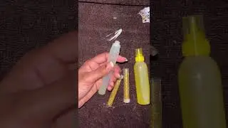 Yellow Glitter glue making at home