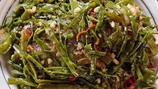 Fried Great Bronze Featherback with Sweet and Sour Water Spinach-Cambodia Cooking/Dara MC 