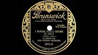 1924 Al Jolson - I Wonder What&rsquo;s Become Of Sally