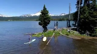 Spark Lake Paddle Boarding from Drone