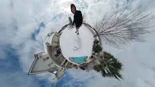 Texas Snow Day 360 Backyard Experience [4k 50fps]