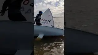 3 roll tacks in 25 seconds- 3knts wind #shorts #sailing #lasersailing