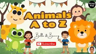 A to Z Animals & Birds for Kids | Learn Alphabet with Realistic Illustrations & Video #abcsong