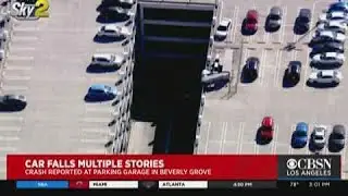 Vehicle Falls Off Parking Structure Near Beverly Center, 2 People Injured