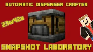 Automatic DISPENSER Crafter in Minecraft!!! - Snapshot Laboratory 23w42a