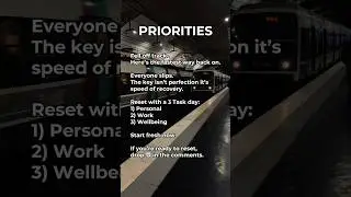 Reset your priorities with a 3 task day #priorities #day #life #marc_crossfield #fyp