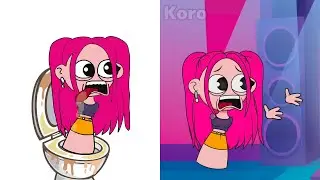 GOLDEN x SPRUNKI CATSK-Pop😅Demon Hunters Pa | Funny Drawing Meme🔥