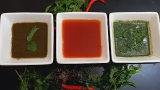 3 quick & easy chutney | Ramadan special | red chutney | green chutney| imli & mint chutney