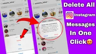 how to delete all instagram messages in one click | instagram par all chat delete kaise kare