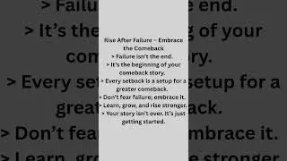 Rise After Failure &ndash; Embrace the Comeback 💪 #Shorts  #mentalstrength
