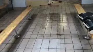 Faithful Restorations - Community pool locker room tile and grout cleaning.