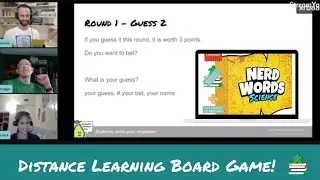 Distance Learning Board Game for Science Class (Nerd Words: Science)