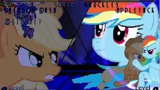 MUGEN SONIC AND RAINBOW DASH VS KNUCKLES AND APPLE JACK