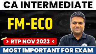 CA Inter Financial Management And Economics RTP Nov 2023 | CA Exam Preparation | CA Sunil Keswani