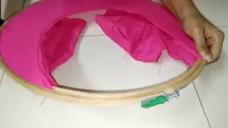 How to fix  ready  blouse  to the embroidery frame tutorial-1