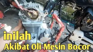 Akibat Oli Mesin Bocor Megapro Primus Kompresi Menurun,Tenaga Menghilang