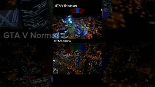 GTA 5 Enhanced Night Skyline vs Normal Graphics (PS4 Vs PS5)