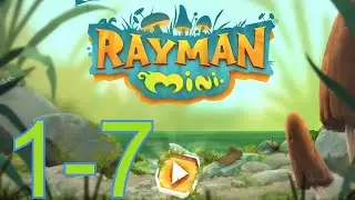 Rayman Mini 1-7: Swinging - 100% Walkthrough Gameplay - APPLE ARCADE