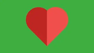 Two-toned Heart Beating Green Screen  | FREE HD Green Screen (No copyright)