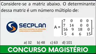 Resolvendo MATRIZ em 4 minutos na Prova da Banca SECPLAN