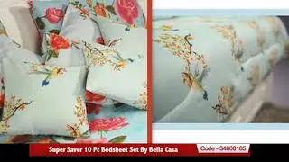 Super Saver 10 Pc Bedsheet Set By Bella Casa