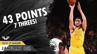 Klay Thompson - 2019.01.08 - Warriors vs Knicks - 43 Pts, 7 Threes!