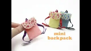 DIY Miniatures Mini Doll Backpack Bag - No Sew Easy!