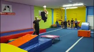 &Ccedil;orlu Cimnastik Elsiz &Ccedil;ember - &Ouml;ne Salto &Ccedil;alışması