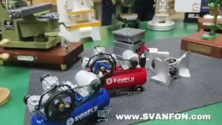 Svanfon Mini Mechanical Model Collection | Lathe, Mill, Drill Press & More