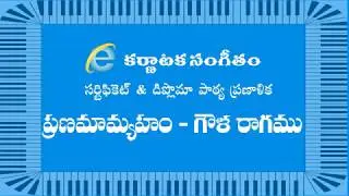 Krithi:  Pranamamyaham ( Class / Lesson ) Ragam :  Gowla