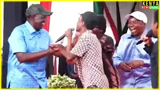 Kartelo teaches President Ruto SHENG during NYOTO Capital Disbursement in Kasarani Nairobi