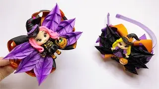 LAÇO LICCA NA TIARA PARA  HALLOWEEN🎃 #ribbon 🎀By Marina Mello