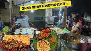 Tamilnadu Street Food Tour 😍 Chicken Mutton Parotta Under ₹40 😳 #streetfood #tamilnadu