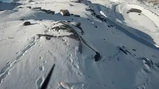 Sierra nevada cliffs, rocks and powder