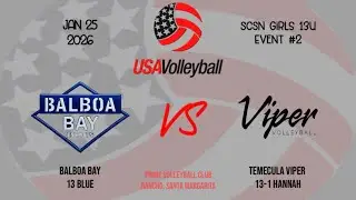 Balboa Bay 13 Blue vs Temecula Viper 13-1 Hannah - 2026 SCSN Event #2 (1/25/2025)