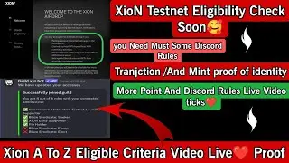 Xion Testnet Eligibility Criteria And Important Update #Xion #Xiontestnet #XionTGE #Testnet #Layer1