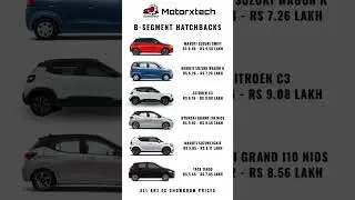 Witch is your favourite one?🔥 #carlover #marutisuzuki #hatchbackcar #hyundaicreta #tatatiago #car