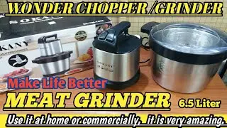 3 Speed 1500 W Sokany Meat Grinder Wonder Chopper Stainless Steel Bowl Model SK-YM-7033