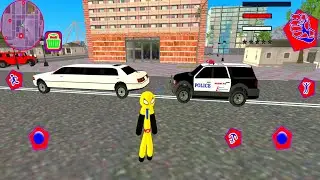 US Police Spider Stickman Rope Hero 1# - Spider Police On Duty - Android Gameplay