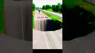 Cars & Buses VS Massive Pit BeamNG.drive Crash Test