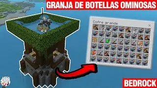 MEJOR Granja de BOTELLAS OMINOSAS o MAL PRESAGIO MINECRAFT (BEDROCK)  1.21.100