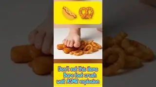USA, Food,Foot Crushing, 💥Asmr | junk food Foot Crush shorts #usashorts #usajunk #usaasmr