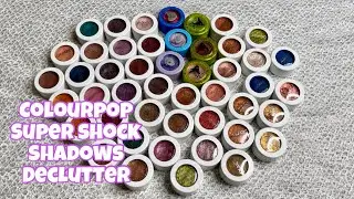 COLOURPOP SUPER SHOCK SHADOWS SWATCHES & DECLUTTER