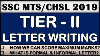 LETTER WRITING FOR SSC MTS / CHSL 2019 | HOW TO WRITE LETTER SSC MTS/ CHSL 2019